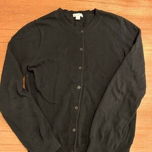 J.Crew Crewcuts girls black cotton cardigan